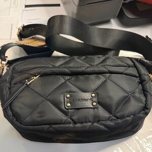 BearPaw Black Quilted Crossbody Bag